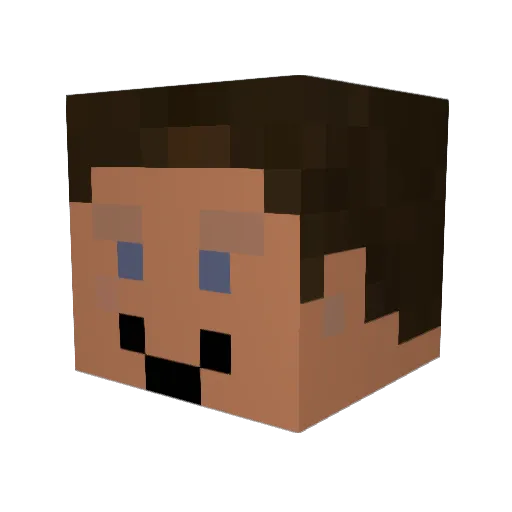 Kedman225 Minecraft avatar head, 3D render