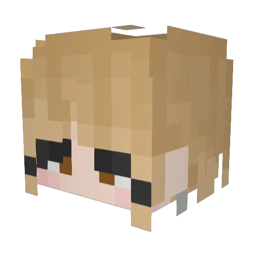 Kedonsaurus Minecraft avatar head, 3D render
