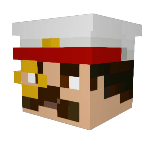 Kedveske007 Minecraft avatar head, 3D render