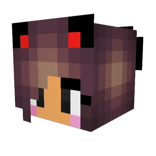 KeeBear456 Minecraft avatar head, 3D render