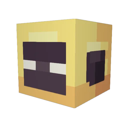 KeeKeema Minecraft avatar head, 3D render