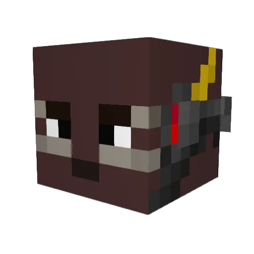 KeeZ7 Minecraft avatar head, 3D render