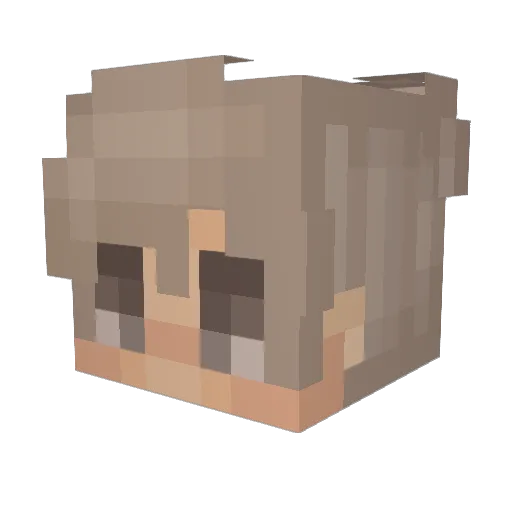 Keeans Minecraft avatar head, 3D render