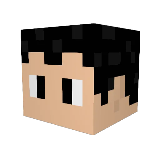 KeebyFTW Minecraft avatar head, 3D render