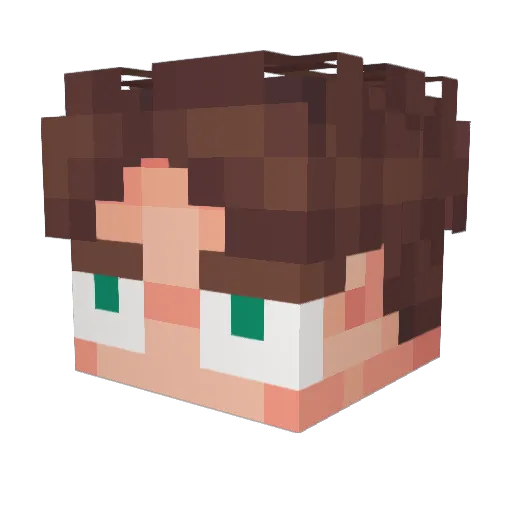 Keechu Minecraft avatar head, 3D render