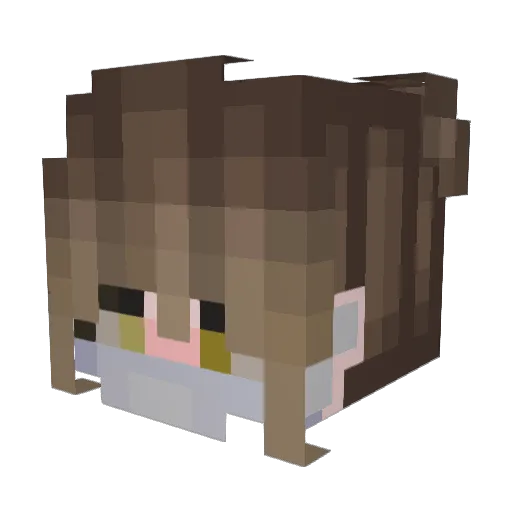 Keeevi Minecraft avatar head, 3D render
