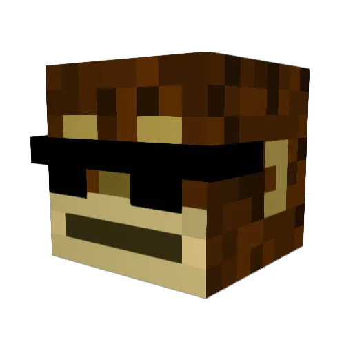 Keefar Minecraft avatar head, 3D render