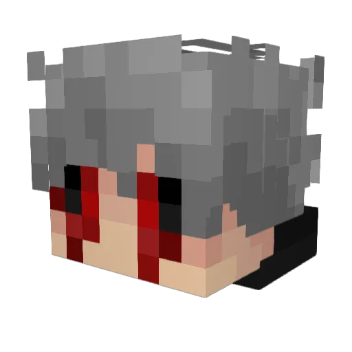 Keeganiso Minecraft avatar head, 3D render