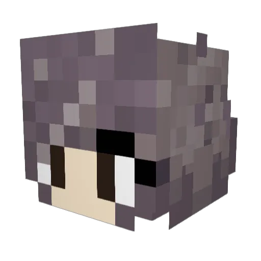 Keekeekee Minecraft avatar head, 3D render