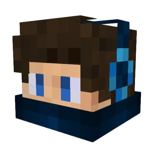 Keekk46 Minecraft avatar head, 3D render