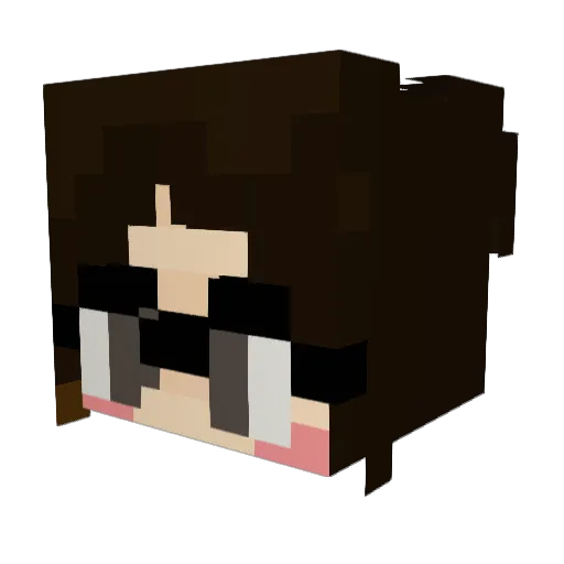 Keekos Minecraft avatar head, 3D render