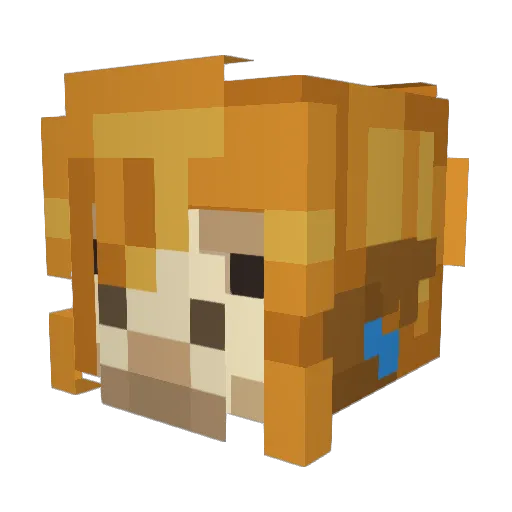 Keeks02 Minecraft avatar head, 3D render
