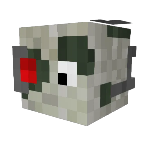 KeeksMgeee Minecraft avatar head, 3D render