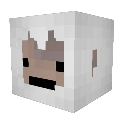 Keeksy Minecraft avatar head, 3D render