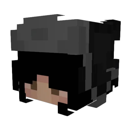 Keelvia Minecraft avatar head, 3D render