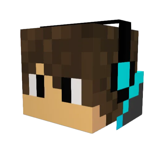 KeelyW23 Minecraft avatar head, 3D render