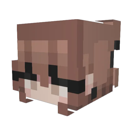 Keemia Minecraft avatar head, 3D render