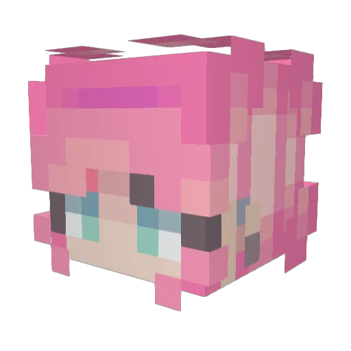 Keen1AM Minecraft avatar head, 3D render