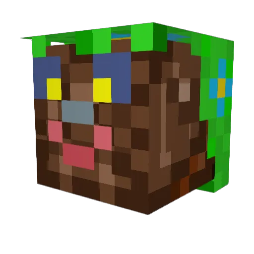 KeenBeans Minecraft avatar head, 3D render