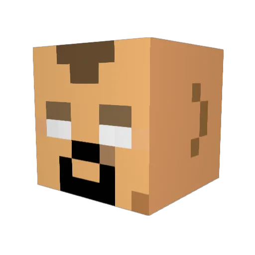 KeenOG Minecraft avatar head, 3D render