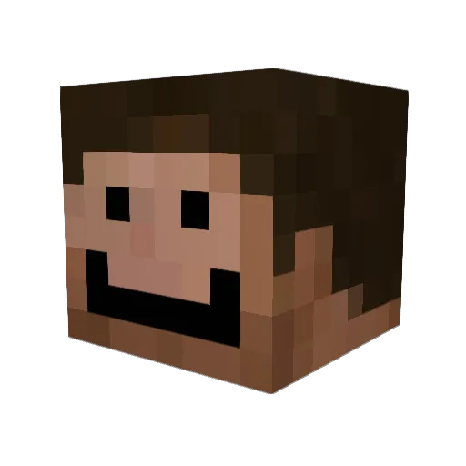 Keen_II Minecraft avatar head, 3D render