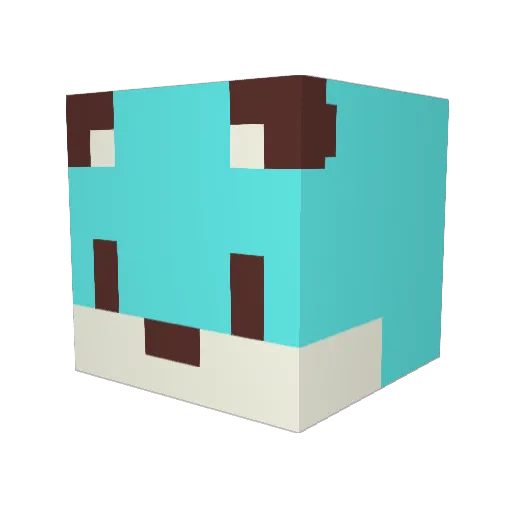 KeeneTheNoob Minecraft avatar head, 3D render