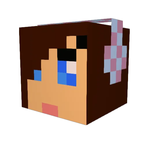 Keenlia Minecraft avatar head, 3D render