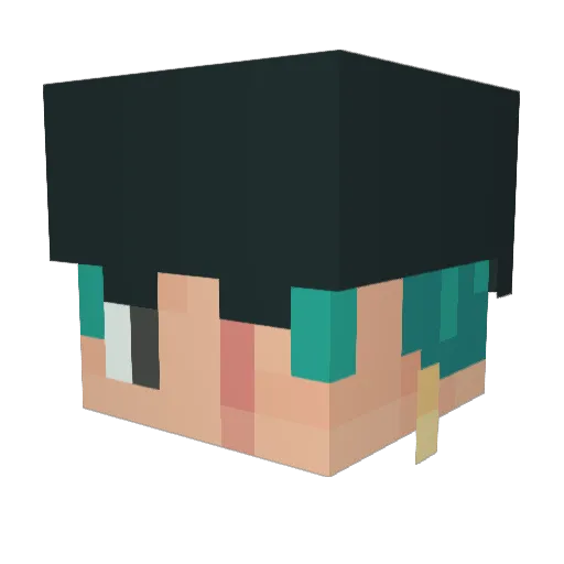 KeensCurry Minecraft avatar head, 3D render
