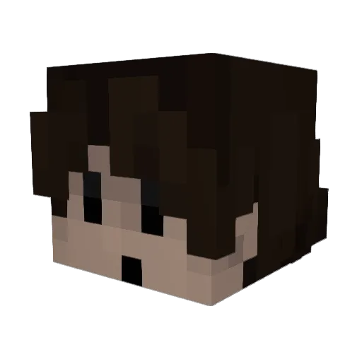 Keep1ng Minecraft avatar head, 3D render