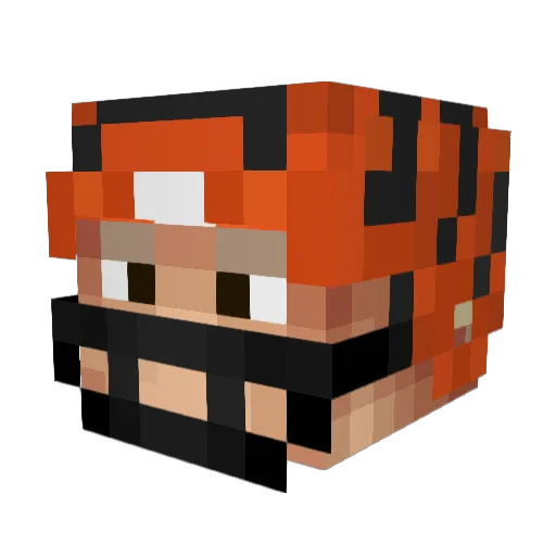 KeepSecrets Minecraft avatar head, 3D render
