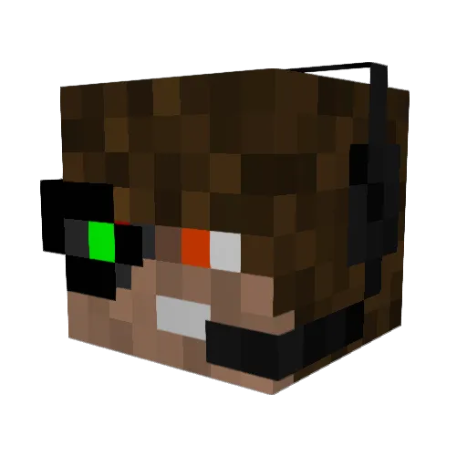 KeepTheChange Minecraft avatar head, 3D render