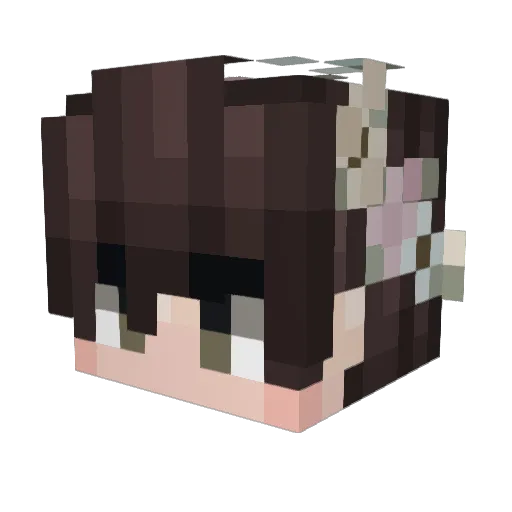 Keepai Minecraft avatar head, 3D render