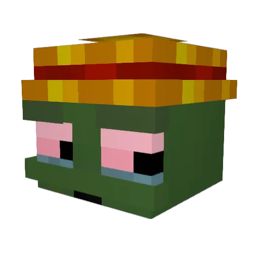 Keeper64 Minecraft avatar head, 3D render