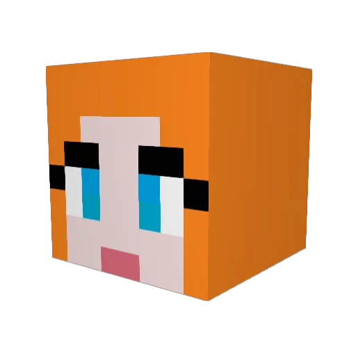 KeeperCGC Minecraft avatar head, 3D render
