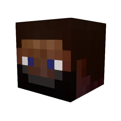 KeeperNoob Minecraft avatar head, 3D render