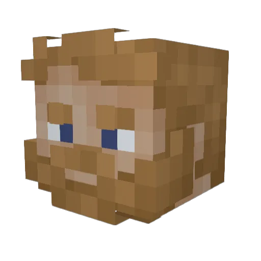 Keeping_Secrets Minecraft avatar head, 3D render