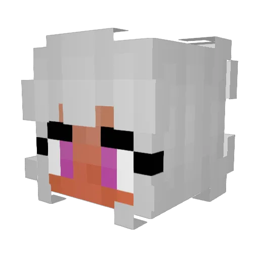 Keergz Minecraft avatar head, 3D render