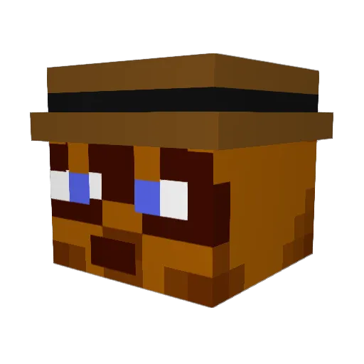 Keeseni Minecraft avatar head, 3D render