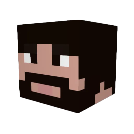 Keetdog Minecraft avatar head, 3D render
