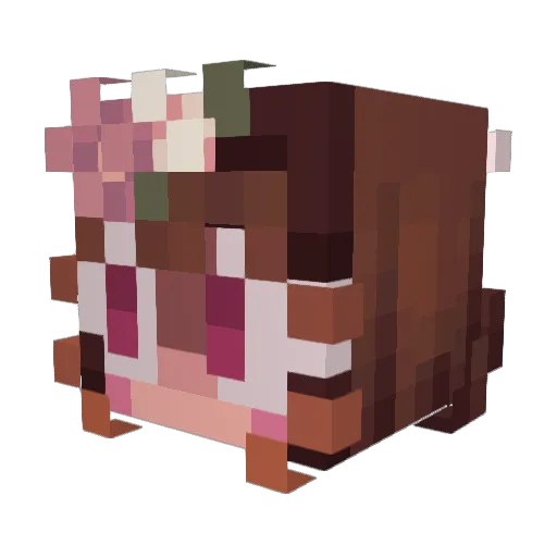 Keeviee Minecraft avatar head, 3D render