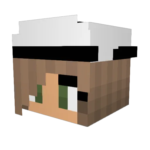 Keewah Minecraft avatar head, 3D render