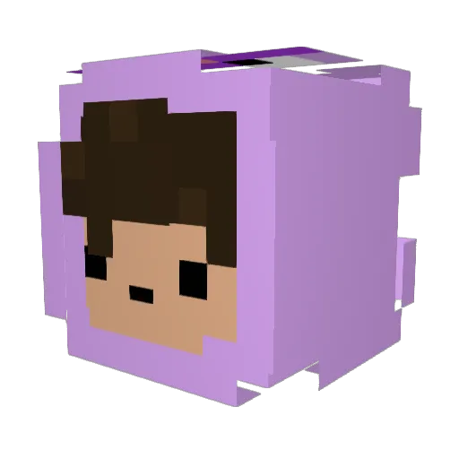 Keezix Minecraft avatar head, 3D render