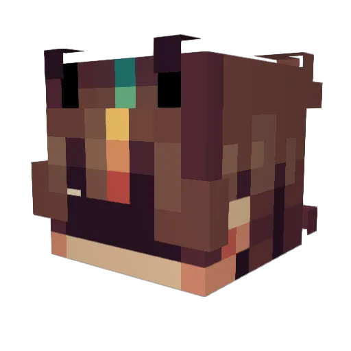 Kefaret Minecraft avatar head, 3D render