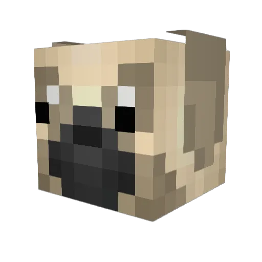 Kefaso Minecraft avatar head, 3D render