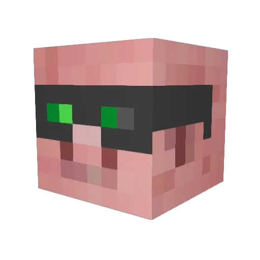 Kefer_LP Minecraft avatar head, 3D render