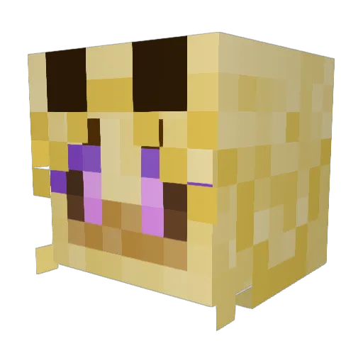 KefferV2 Minecraft avatar head, 3D render