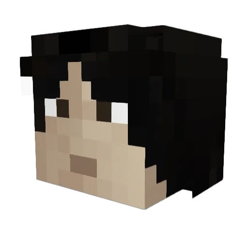 KefinLOTR Minecraft avatar head, 3D render