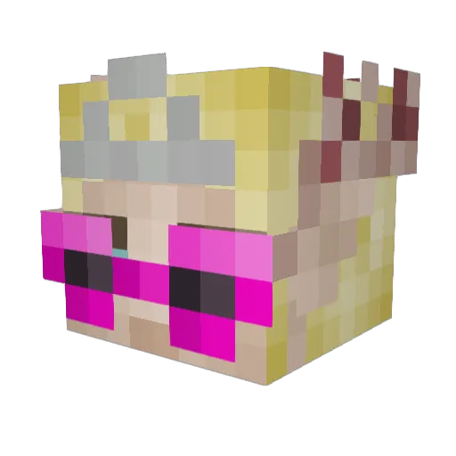 Kefrem Minecraft avatar head, 3D render