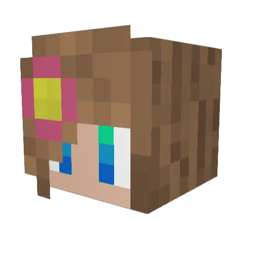 Kefren116 Minecraft avatar head, 3D render