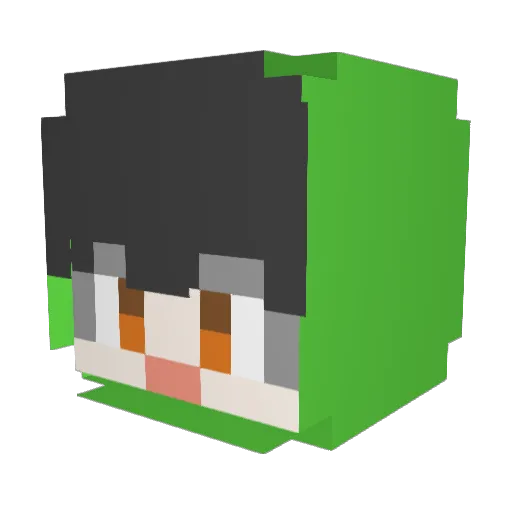 Kegard Minecraft avatar head, 3D render